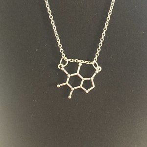 Caffeine Molecule Necklace